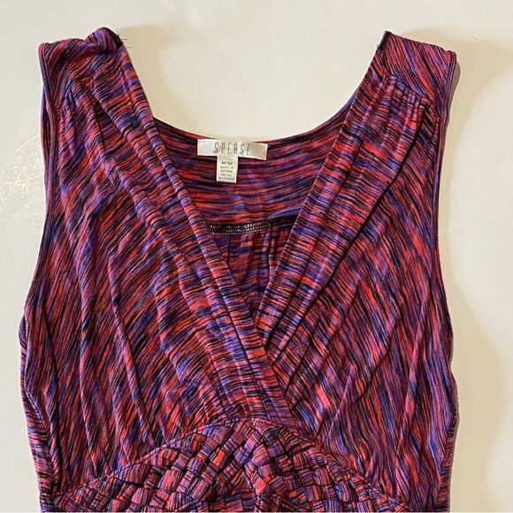 Spense Sleeveless Maxi Dress Cinched Braided Waist Faux Wrap Women's Size Medium - Picture 4 of 12